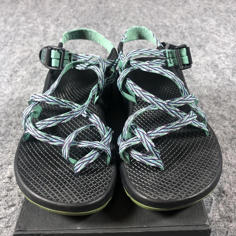 Chaco Z‎ Strap Sandals Womens 7 Black Green Adjustable Hiking Sport Comfort - Picture 4 of 16